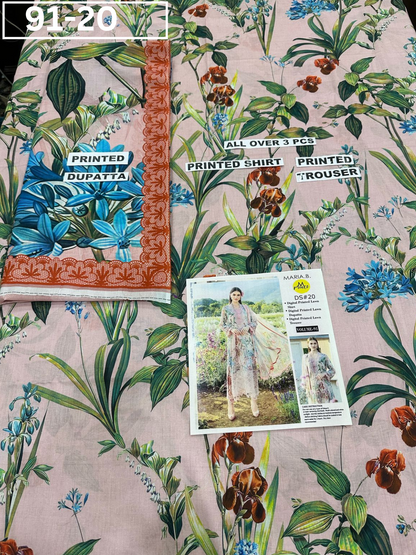 VOL 91 | DS 20 | DIGITAL PRINTED LAWN 3PC LAWN DUPATTA