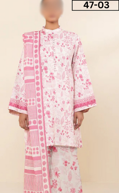 VOL 47 | DS 03 | DIGITAL PRINTED BANA DORA LAWN 3PC