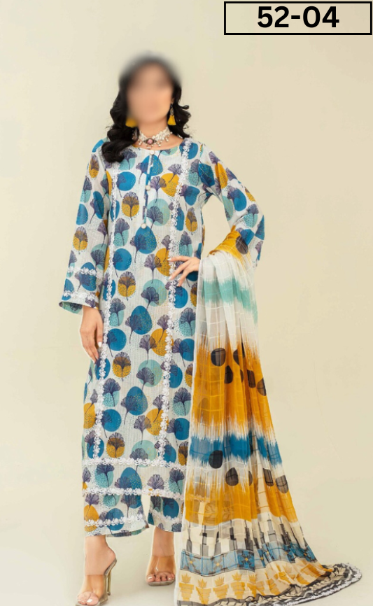 VOL 52 | DS 04 | DIGITAL PRINTED LINEN 3PC
