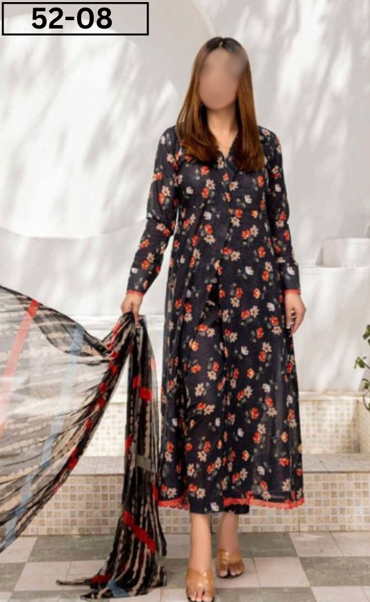 VOL 52 | DS 08 | DIGITAL PRINTED LINEN 3PC