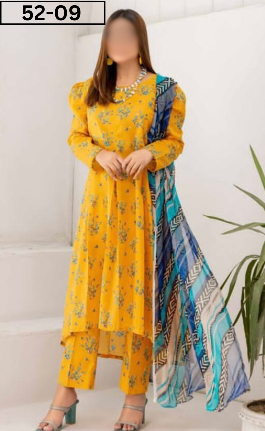 VOL 52 | DS 09 | DIGITAL PRINTED LINEN 3PC