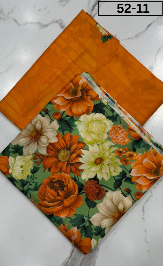 VOL 52 | DS 11 | Digital Printed linen  3PC
