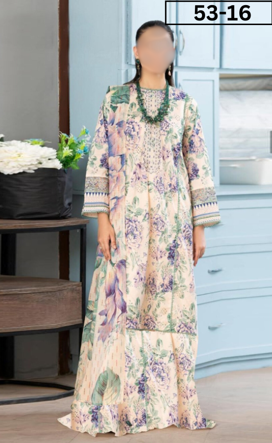 VOL 53 | DS 16 | DIGITAL PRINTED LINEN  3PC