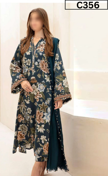 MIRHA | DS C356 | BANA DORA DIGITAL PRINTED LAWN 3PC