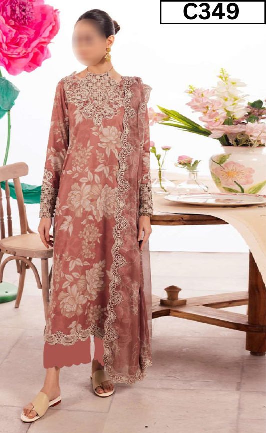 MIRHA | DS C349 | BANA DORA DIGITAL PRINTED LAWN 3PC