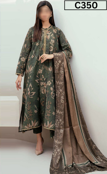 MIRHA | DS C350 | BANA DORA DIGITAL PRINTED LAWN 3PC