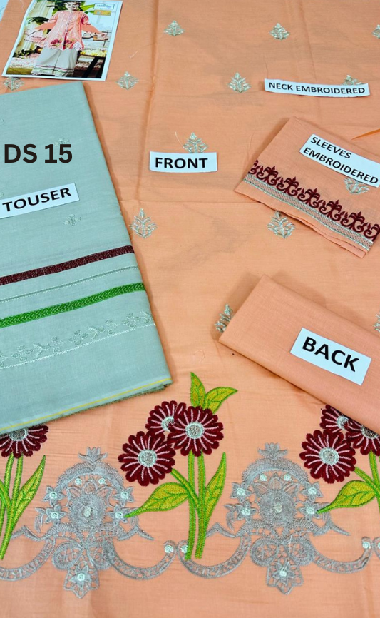 | DS 15 |KIDS EMBROIDERED LAWN 2PC