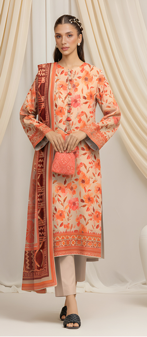 VOL 260 | DS 02 | Madham By Lala | DIGITAL PRINTED LAWN THREE PIECES
