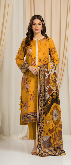 VOL 260 | DS 03 | Madham By Lala | DIGITAL PRINTED LAWN THREE PIECES
