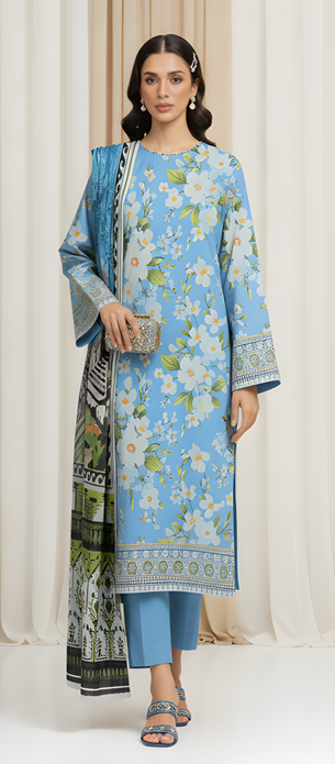 VOL 260 | DS 06 | Madham By Lala | DIGITAL PRINTED LAWN THREE PIECES