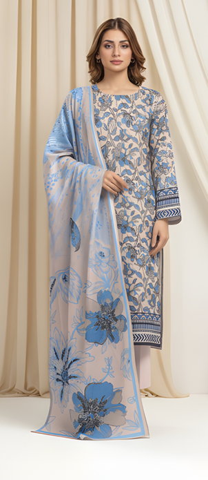 VOL 260 | DS 07 | Madham By Lala | DIGITAL PRINTED LAWN THREE PIECES