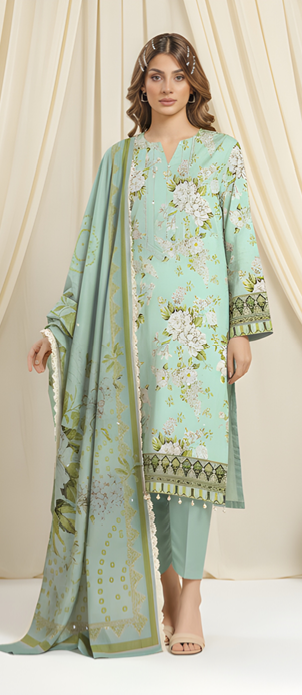 VOL 260 | DS 09 | Madham By Lala | DIGITAL PRINTED LAWN THREE PIECES