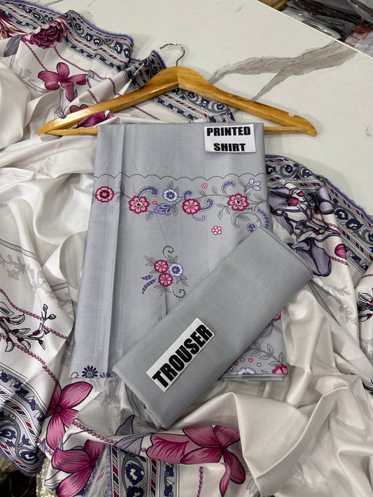 VOL 274 | DS 02 | NIRVANA | DIGITAL PRINTED 3PC STONE LINEN SHIRT, PRINTED TROUSER, PRINTED STONE LINEN DUPATTA