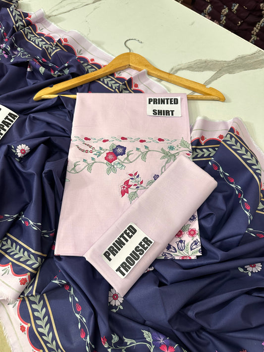 VOL 276 | DS 07 | SHANAYA By Maira | DIGITAL PRINTED 3PC STONE COTTON SHIRT, PRINTED TROUSER, PRINTED STONE COTTON DUPATTA