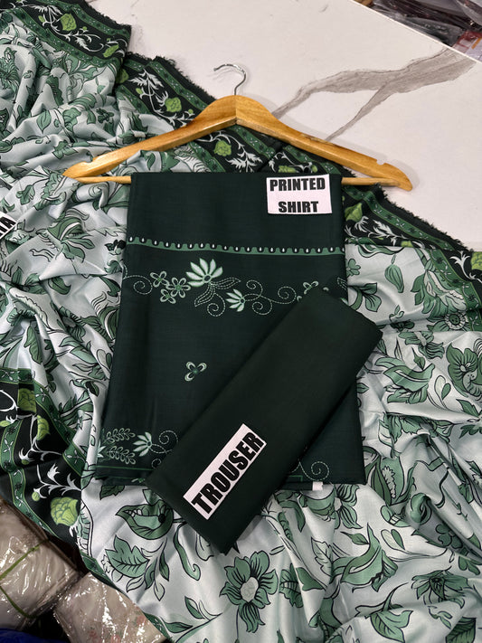 VOL 274 | DS 06 | NIRVANA | DIGITAL PRINTED 3PC STONE LINEN SHIRT, PRINTED TROUSER, PRINTED STONE LINEN DUPATTA