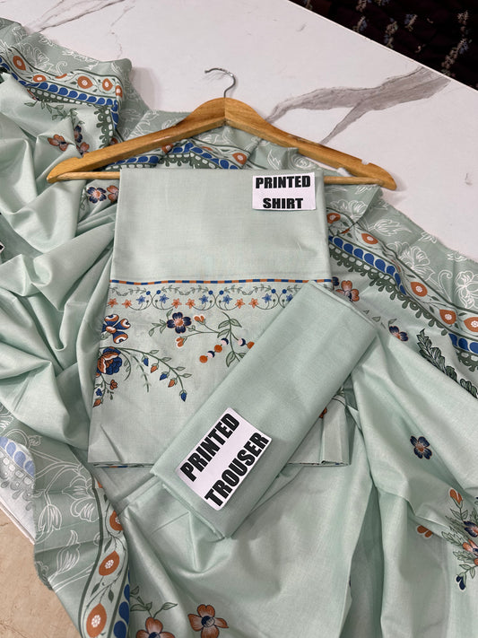 VOL 276 | DS 04 | SHANAYA By Maira | DIGITAL PRINTED 3PC STONE COTTON SHIRT, PRINTED TROUSER, PRINTED STONE COTTON DUPATTA