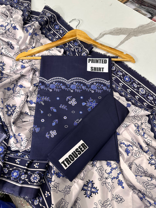VOL 274 | DS 08 | NIRVANA | DIGITAL PRINTED 3PC STONE LINEN SHIRT, PRINTED TROUSER, PRINTED STONE LINEN DUPATTA