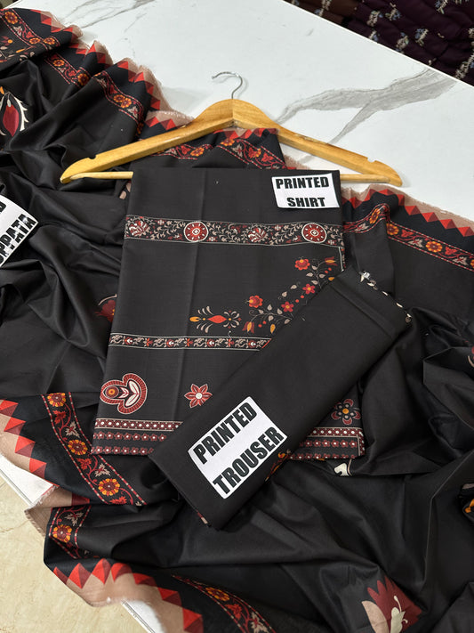 VOL 276 | DS 03 | SHANAYA By Maira | DIGITAL PRINTED 3PC STONE COTTON SHIRT, PRINTED TROUSER, PRINTED STONE COTTON DUPATTA