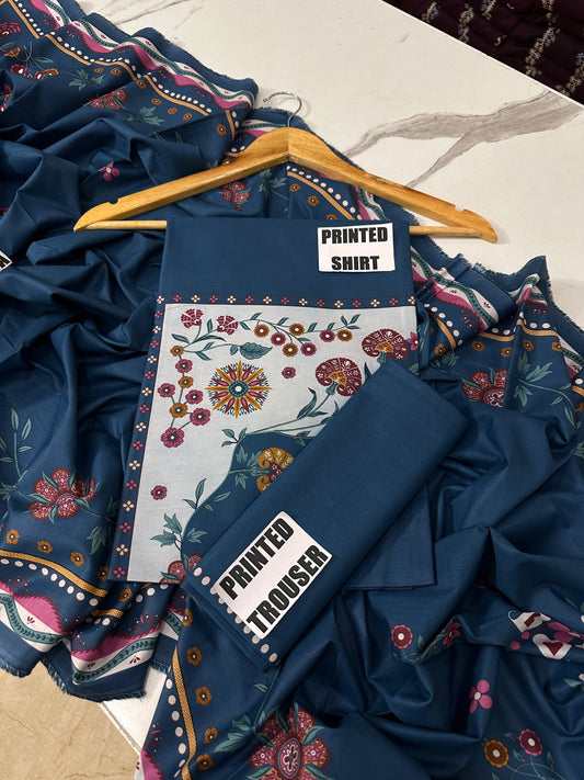 VOL 276 | DS 06 | SHANAYA By Maira | DIGITAL PRINTED 3PC STONE COTTON SHIRT, PRINTED TROUSER, PRINTED STONE COTTON DUPATTA